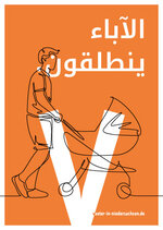 Postkartenmotiv Väter starten durch! (arabisch)