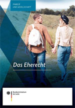 Titelseite der Broschüre 'Das Eherecht'