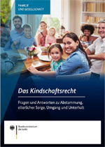 Titelseite der Broschüre 'Das Kindschaftsrecht'